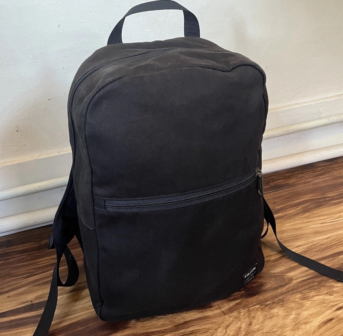2X Filson Rugged Twill Bandera Backpack | Mackinaw Red & Black Made in USA VG/EX