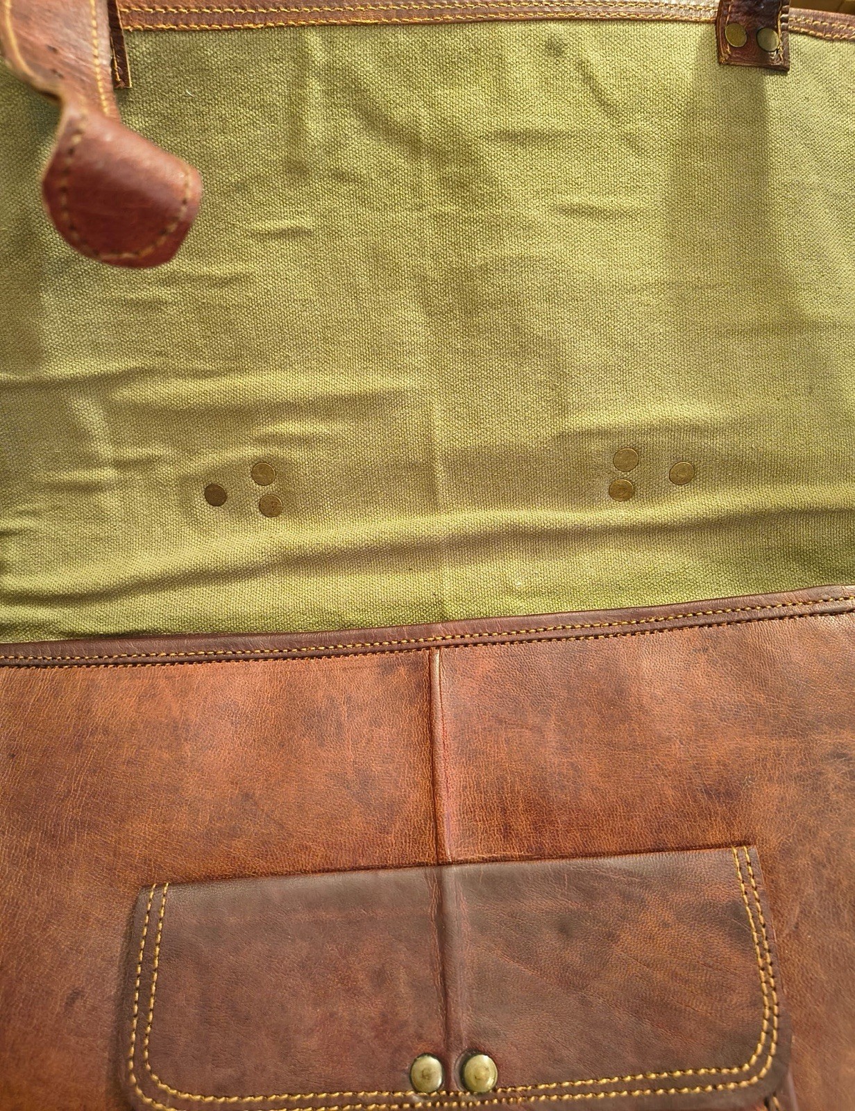 Serguio Rogetti Brown Messenger Bag Buckle/Zip Top Handle Adjustable Strap