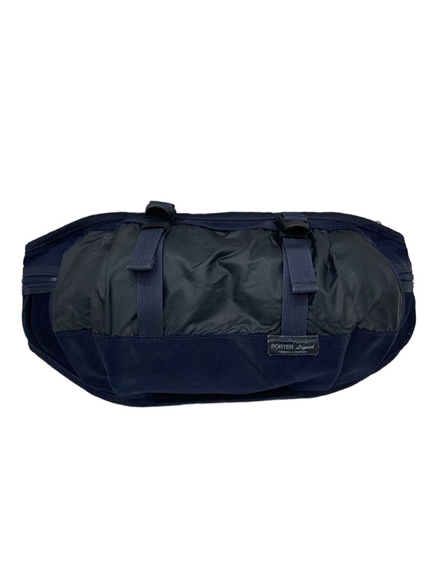 Authentic PORTER Waist Bag Polyester Navy 23cm x 37cm Unisex Bag