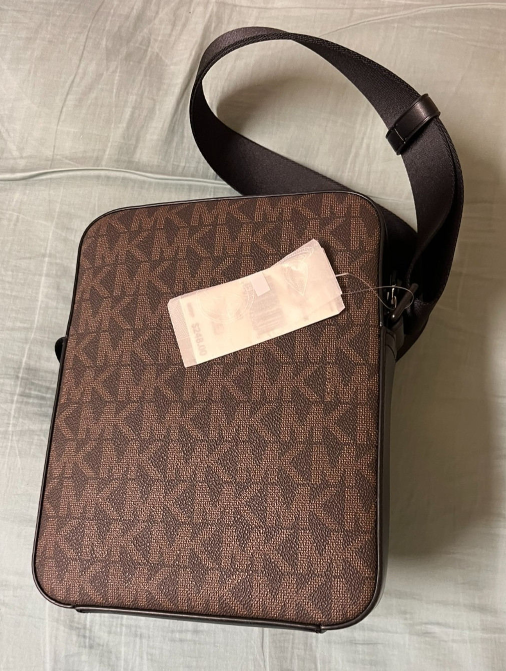 Michael Kors Everett Brown/Black Flight Bag New With Tags 87S5SEVC6B