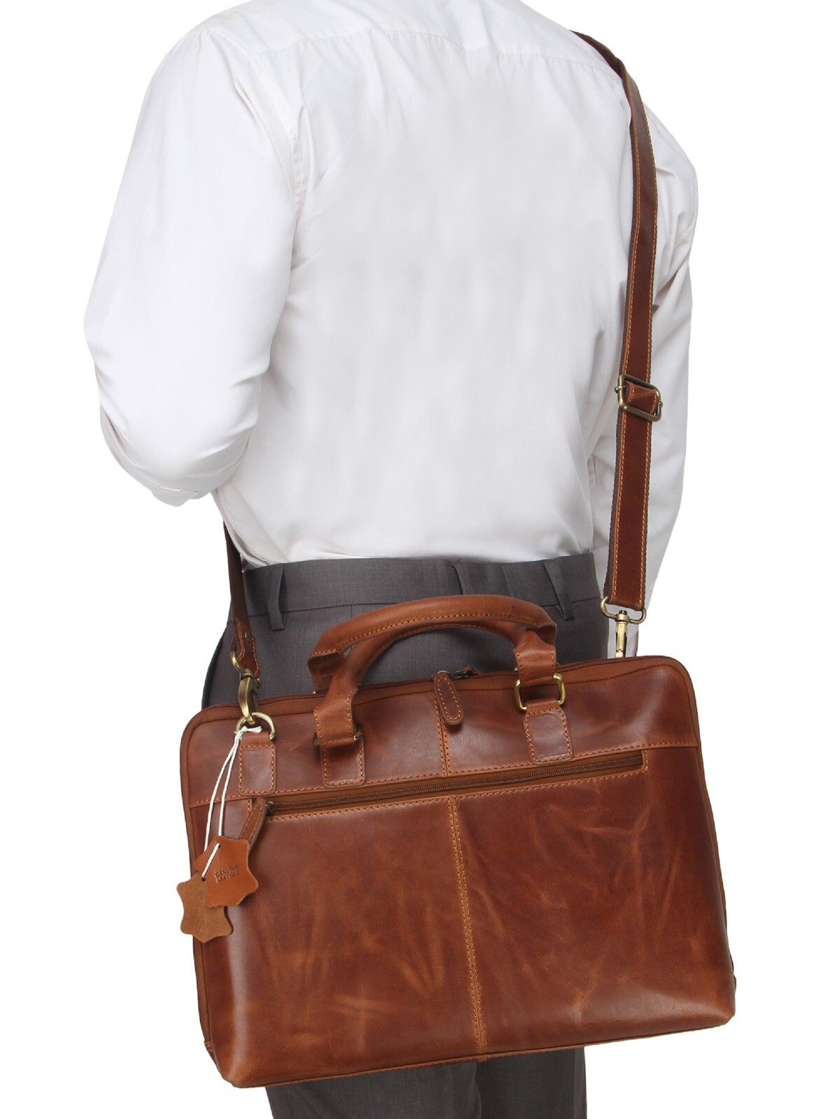 Handmade Full Grain Leather Shoulder Bag, 15? laptop Bag Best Quality Office Bag