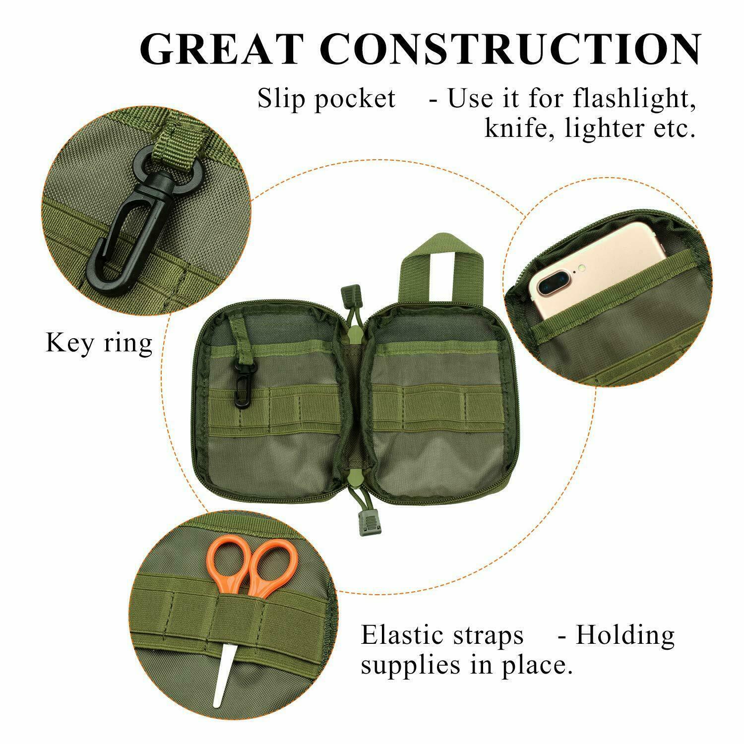 Tactical Molle EDC Bag Multi-purpose Phone Pouch Military Fanny Pack Waist Bag