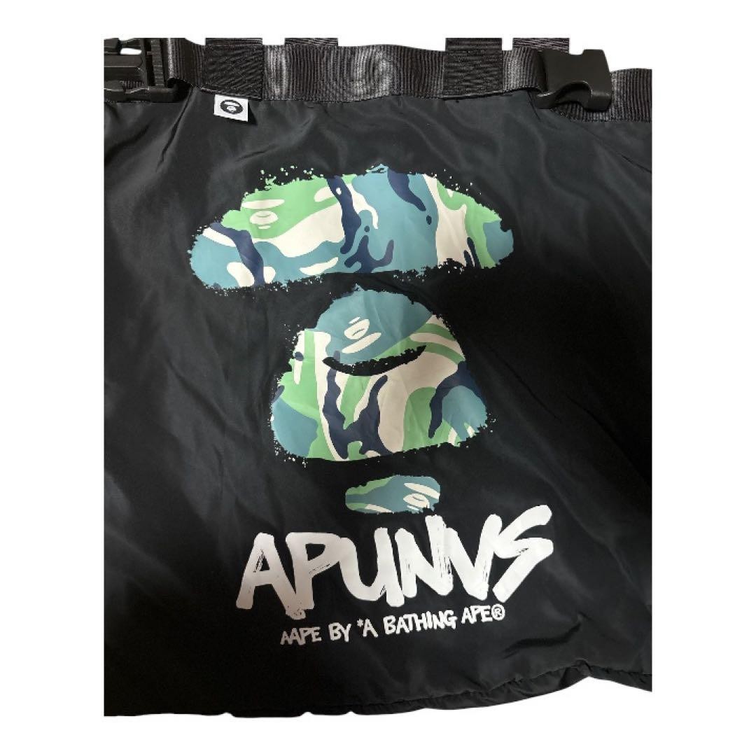 AAPE BY A BATHING APE Tote Bag Black Nylon Buckle Closure Pre-owned