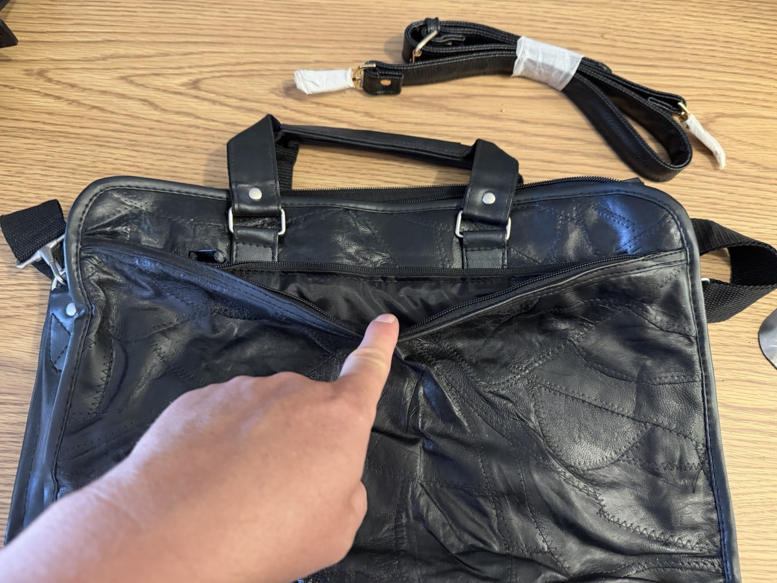 MAXAM – Genuine Lambskin Leather Briefcase 16″
