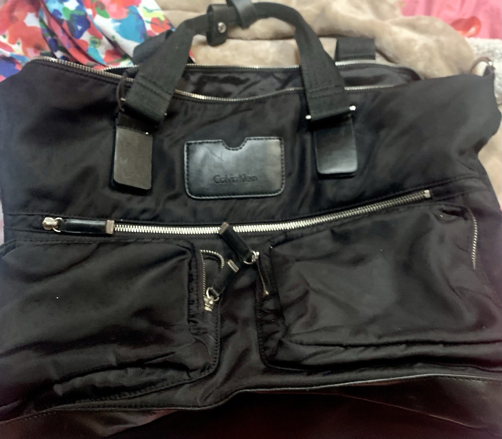 Calvin Klein Black Nylon Carry On
