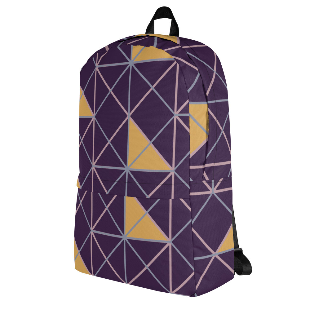 Abstract Squares in Purple Backpack