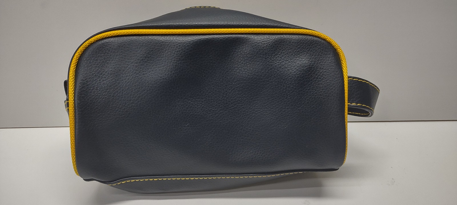 Nautica Toiletries Bag Shaving Makeup Grey Blue Yellow Great Condition!