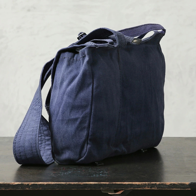 Actual Romanian Army VINTAGE Bread Bag Blue Nylon Strap eligible for I Militar