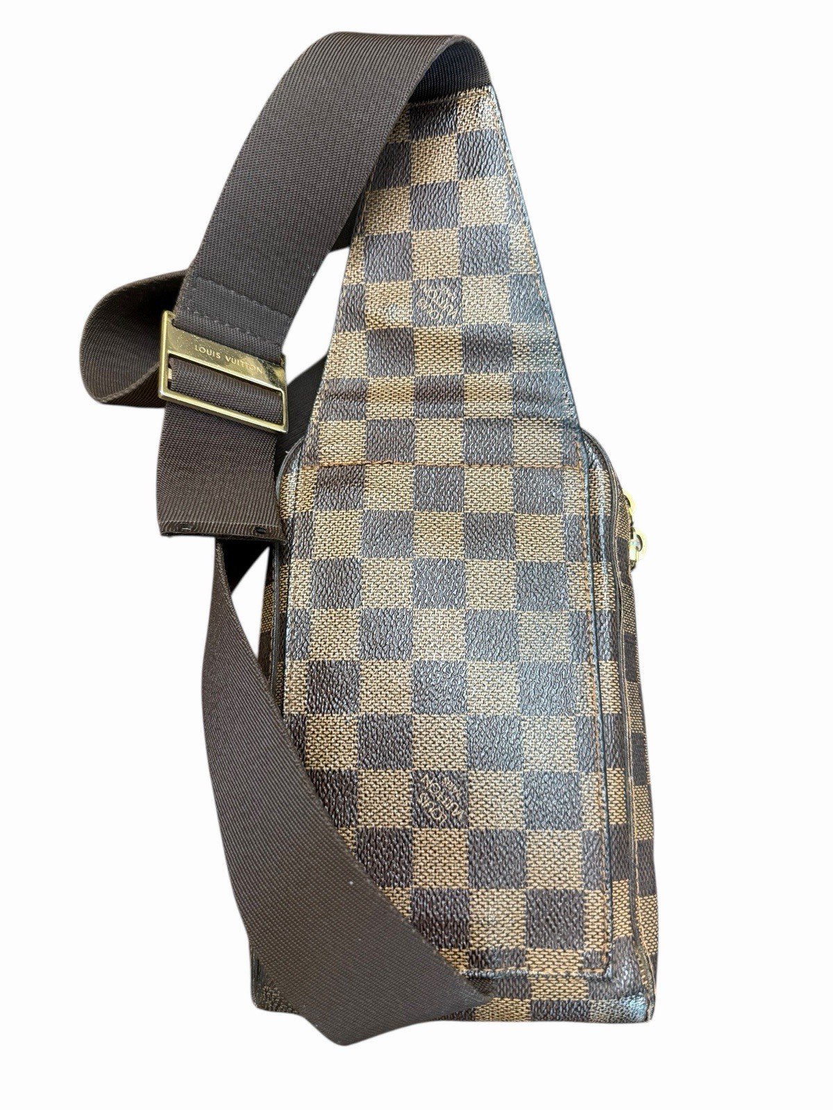 LOUIS VUITTON Damier Ebene Geronimos Shoulder Bag Authentic