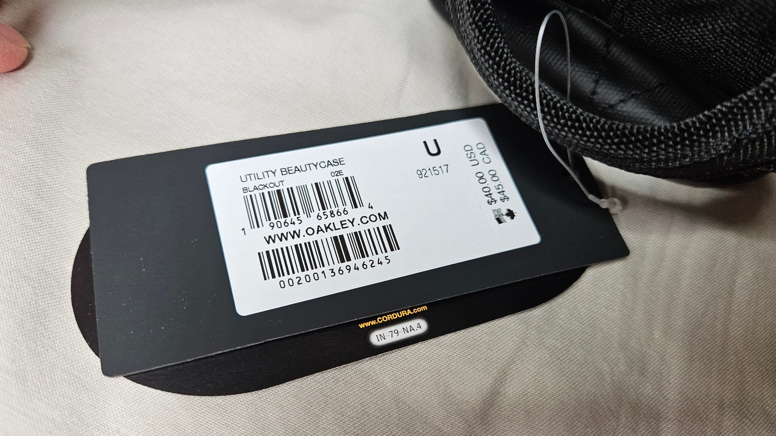 Oakley Utility Travel Case Pouch Black Cordura Toiletry Travel Bag Organizer NEW