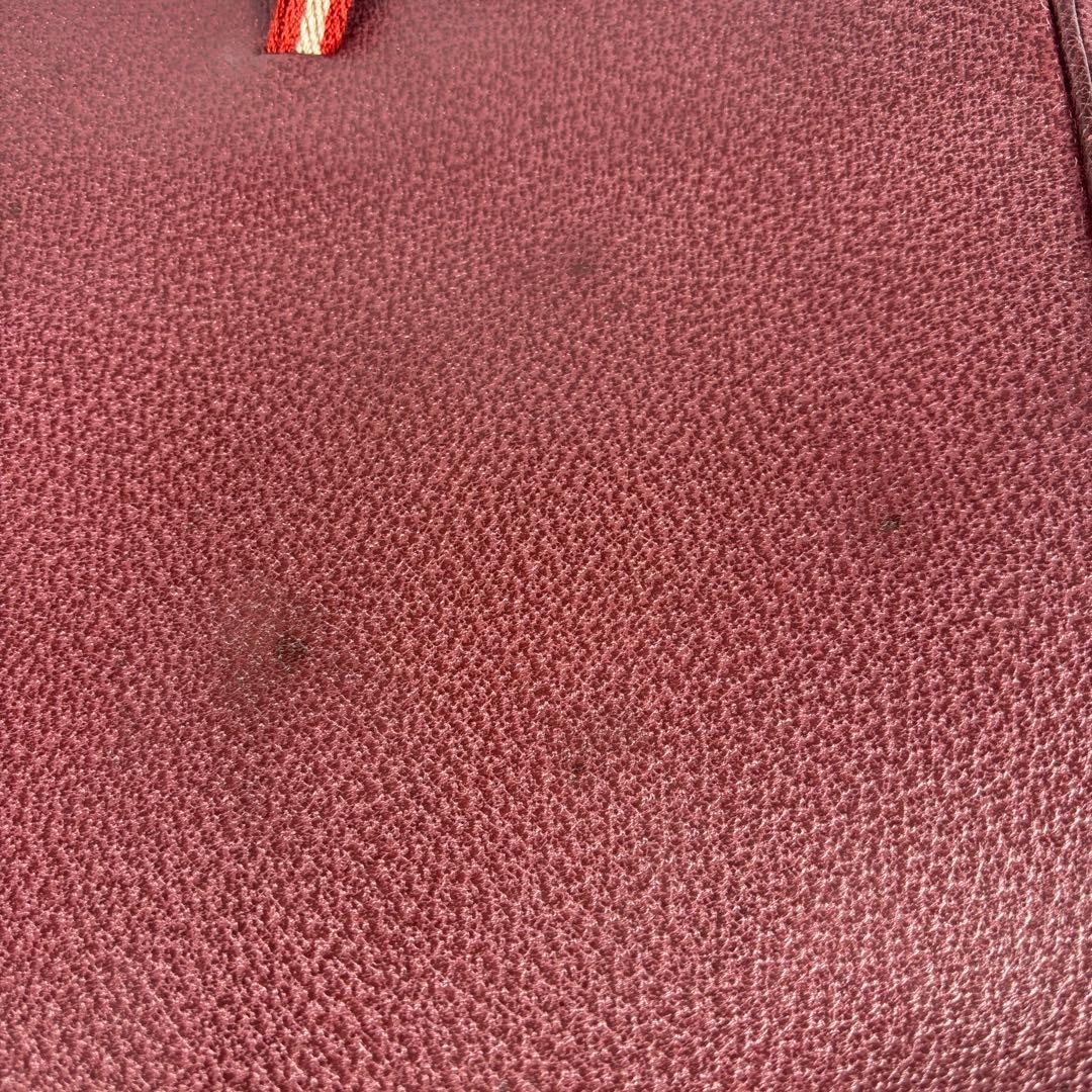 BALLY Authentic Trespo Leather Business Bag with B Logo Bordeaux 31×38cm