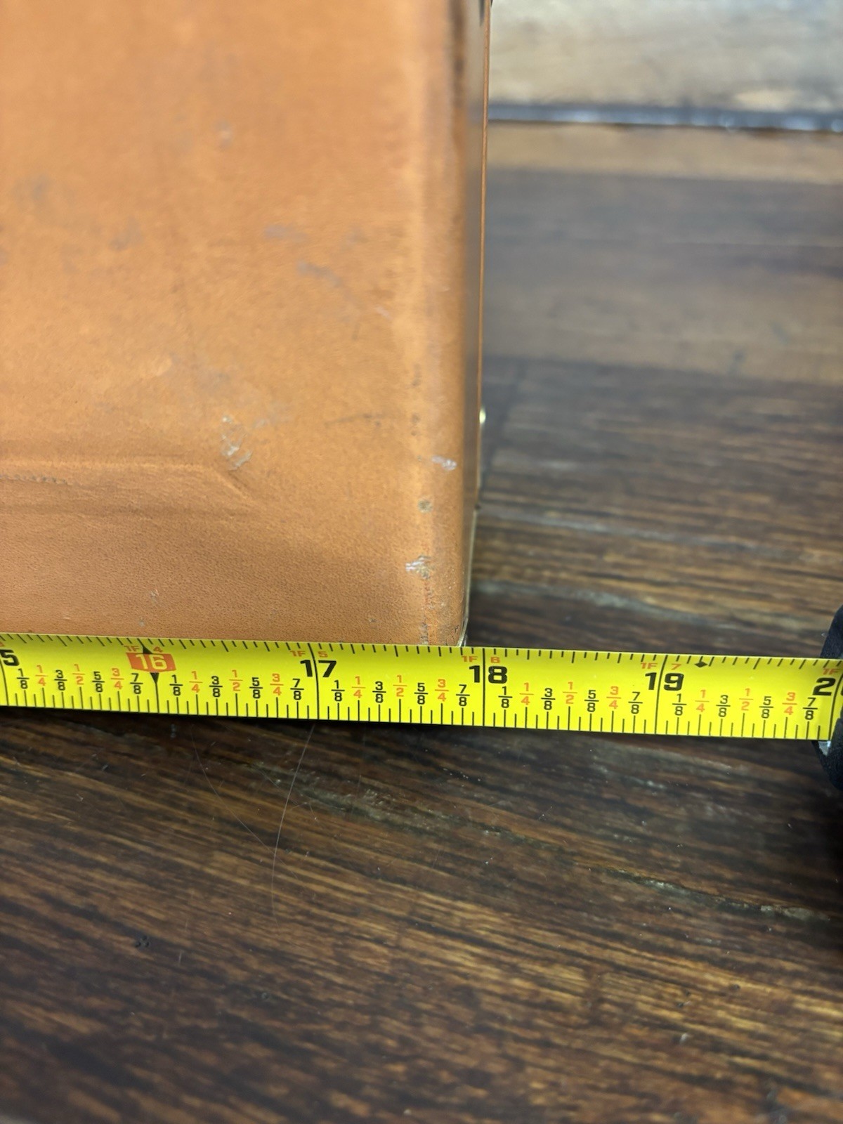 VTG Rexbilt Briefcase Suitcase Brown Leather Prop 18″x 12.5″ x 3.5