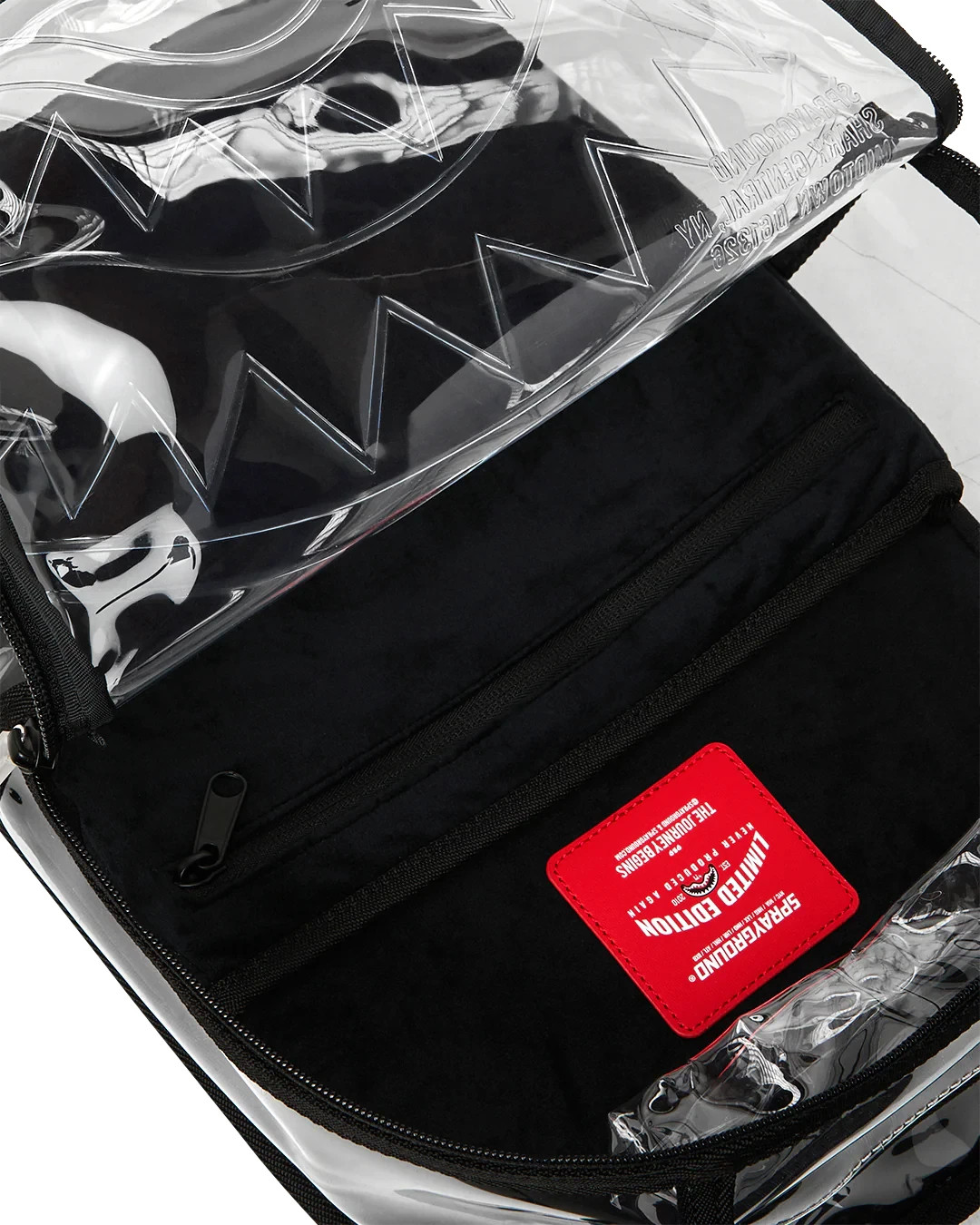 Sprayground Shark Central Clear Backpack🔥New PVC Bookbag Large School Bag