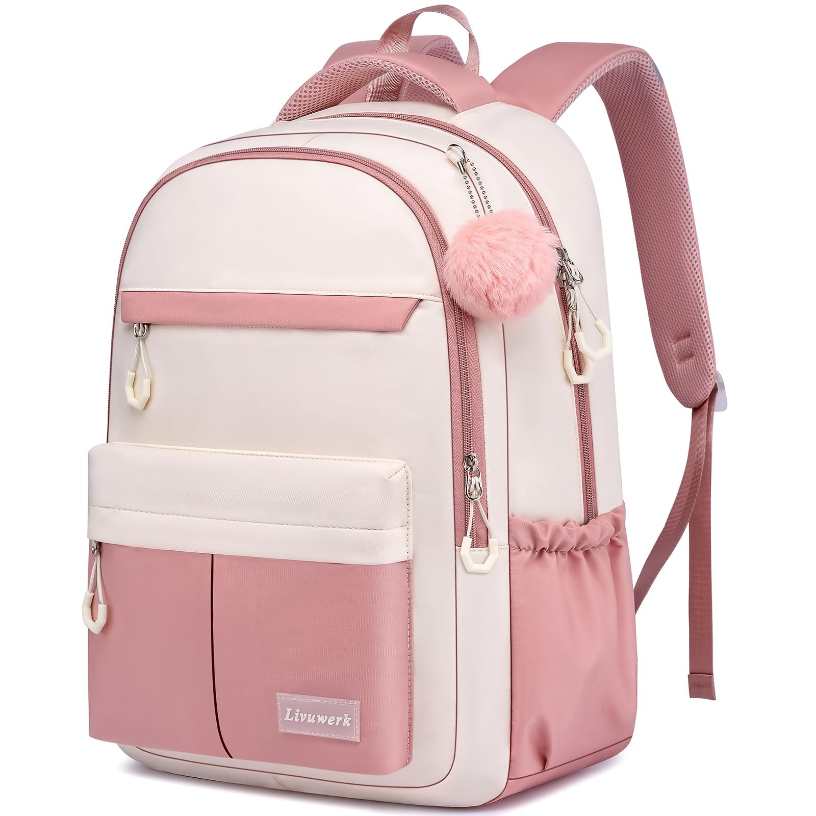 School Laptop Backpack for Teen Girls: 15.6 Inch Cute College Bookbag Waterproof