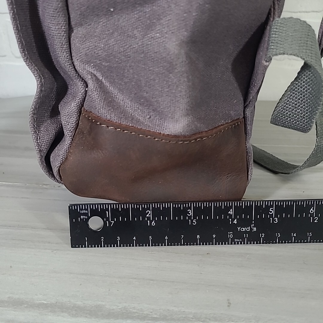 Dungeons & Dragons / Magic The Gather Gray /Brown Leather Waxed Canvas Backpack
