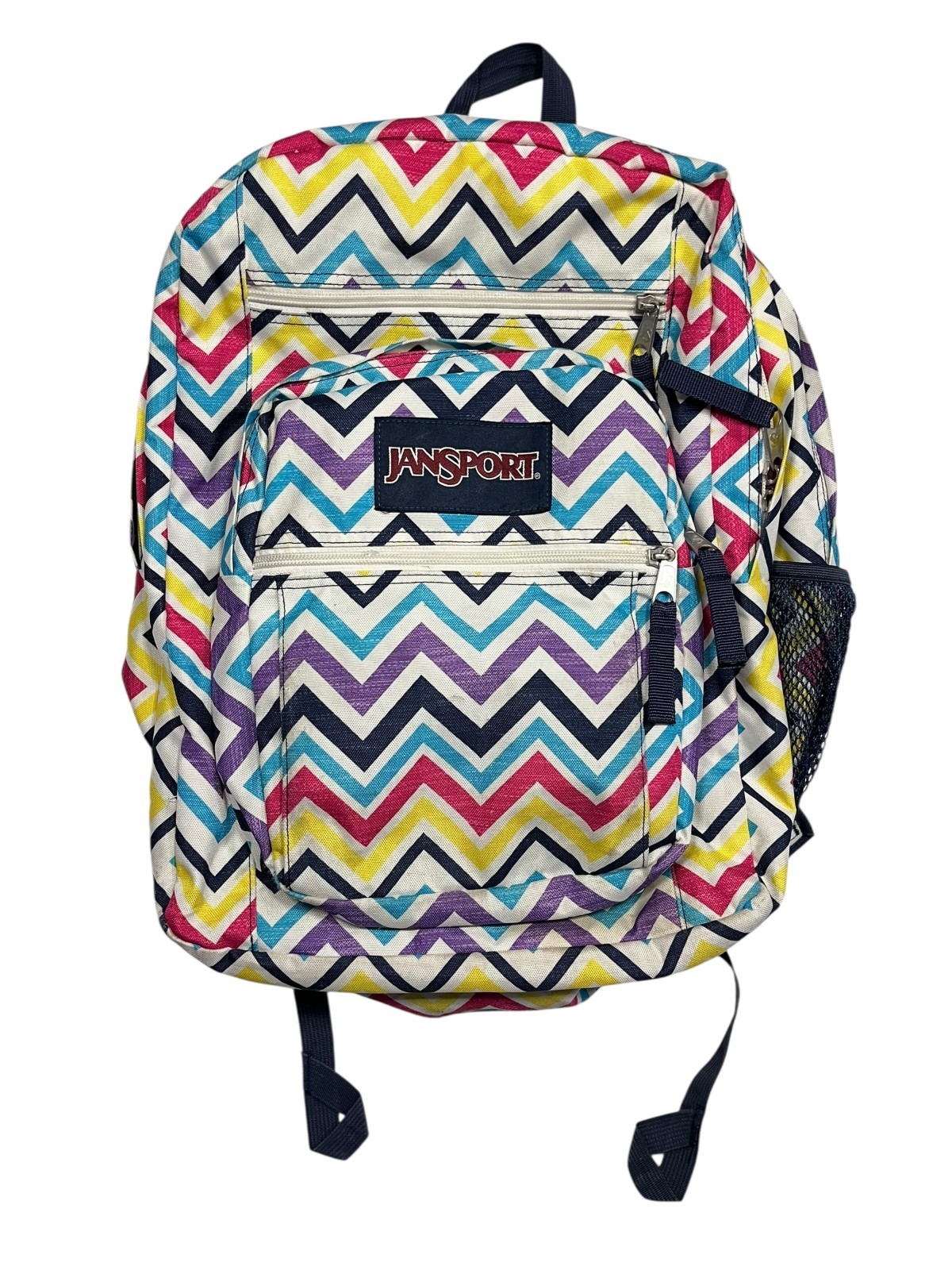 JANSPORT Colorful Rainbow BIG STUDENT BACKPACK School Book Bag Gym Hike Gear