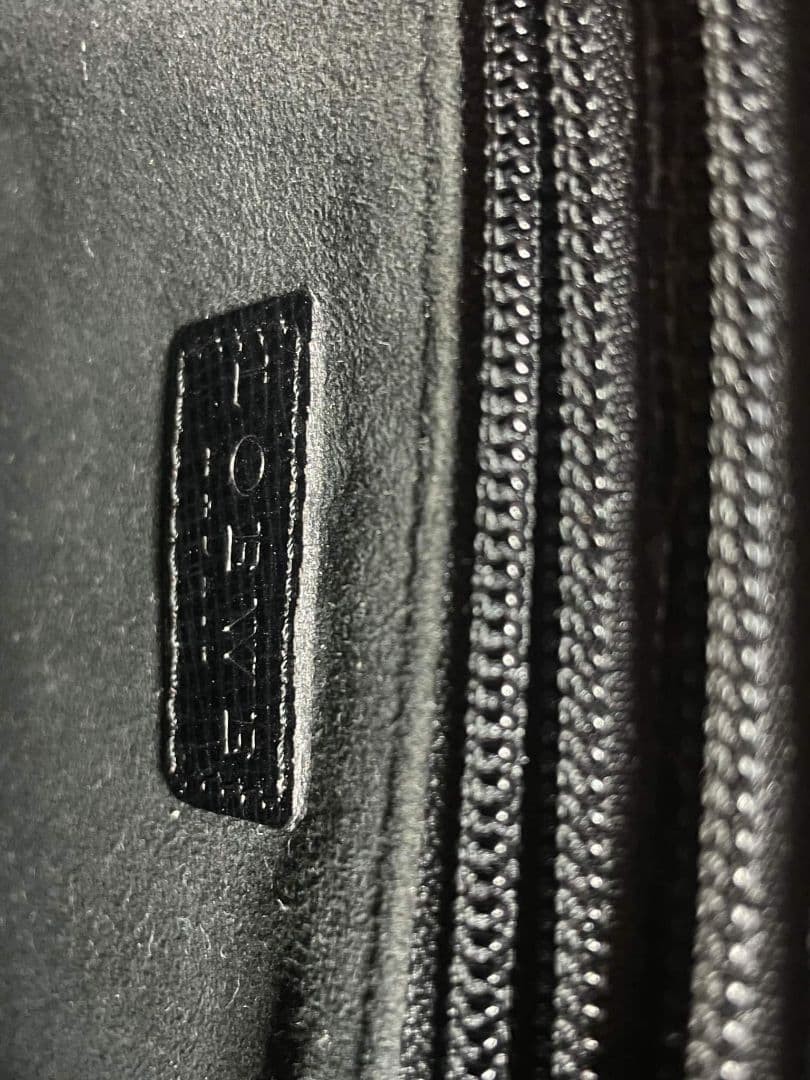 LOEWE Second Bag Black Leather Men’s Near Mint Authentic