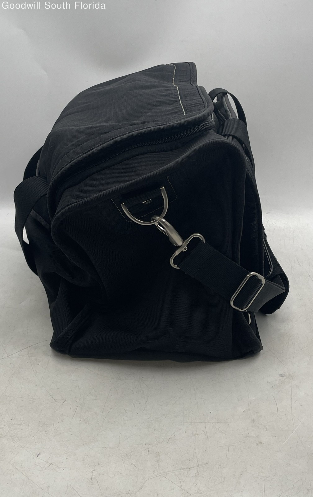 Tommy Hilfiger Mens Black Adjustable Detachable Strap Double Handle Duffle Bag