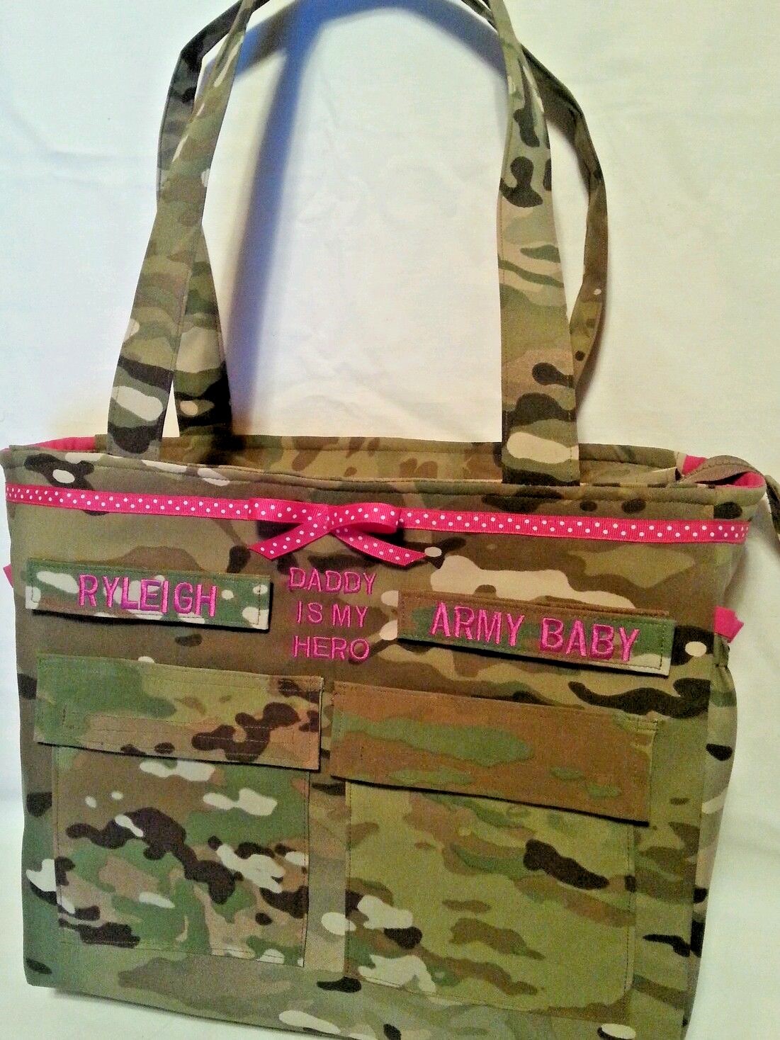 Camo Army diaper travel bag custom handmade personalized for you