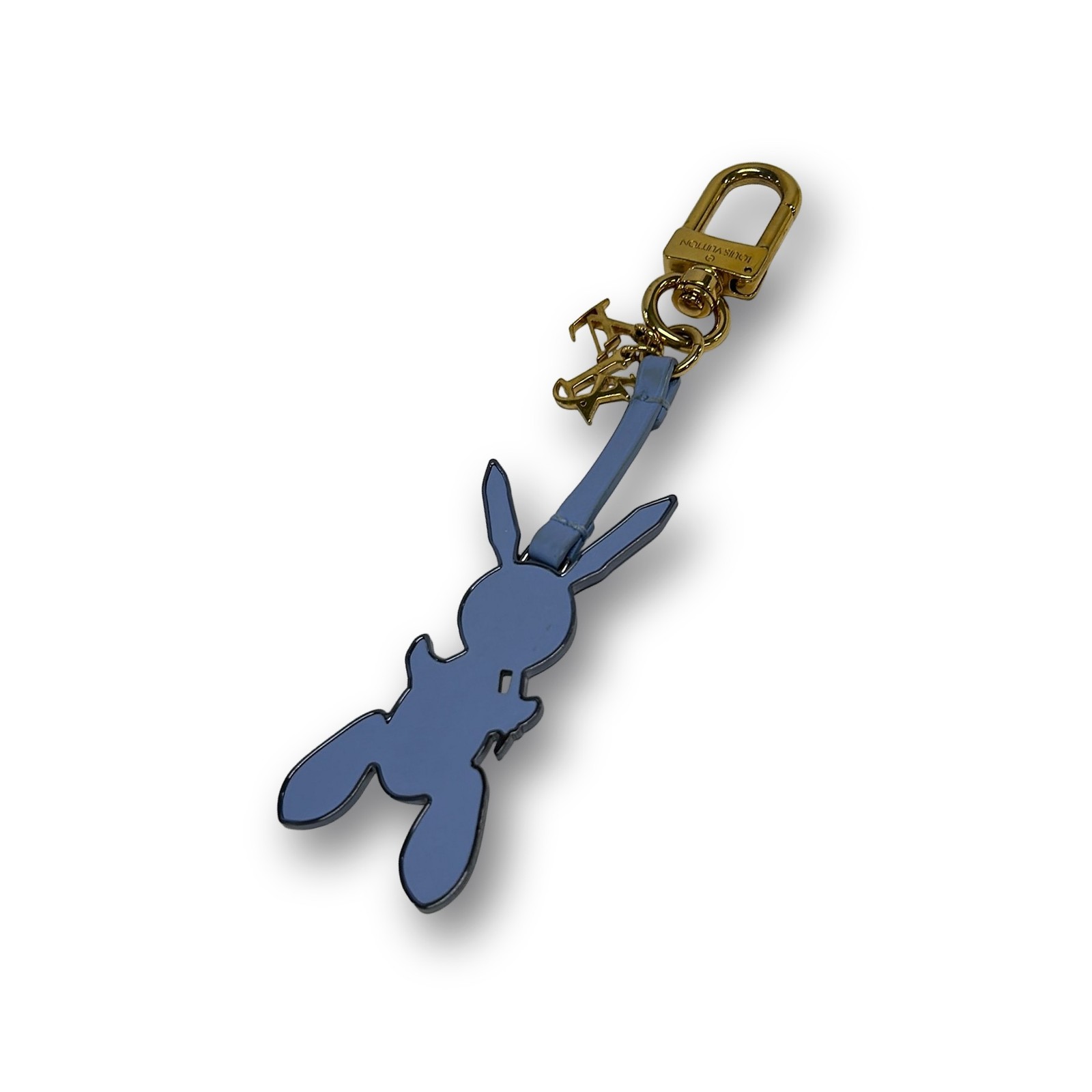 Authentic LOUIS VUITTON Rabbit Charm Turquoise M62736 Keychain Metal From Japan