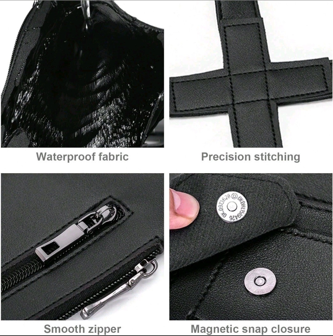 Black Hidden Underarm Shoulder Bag Anti Theft Leather Holster Pouch Wallet Men