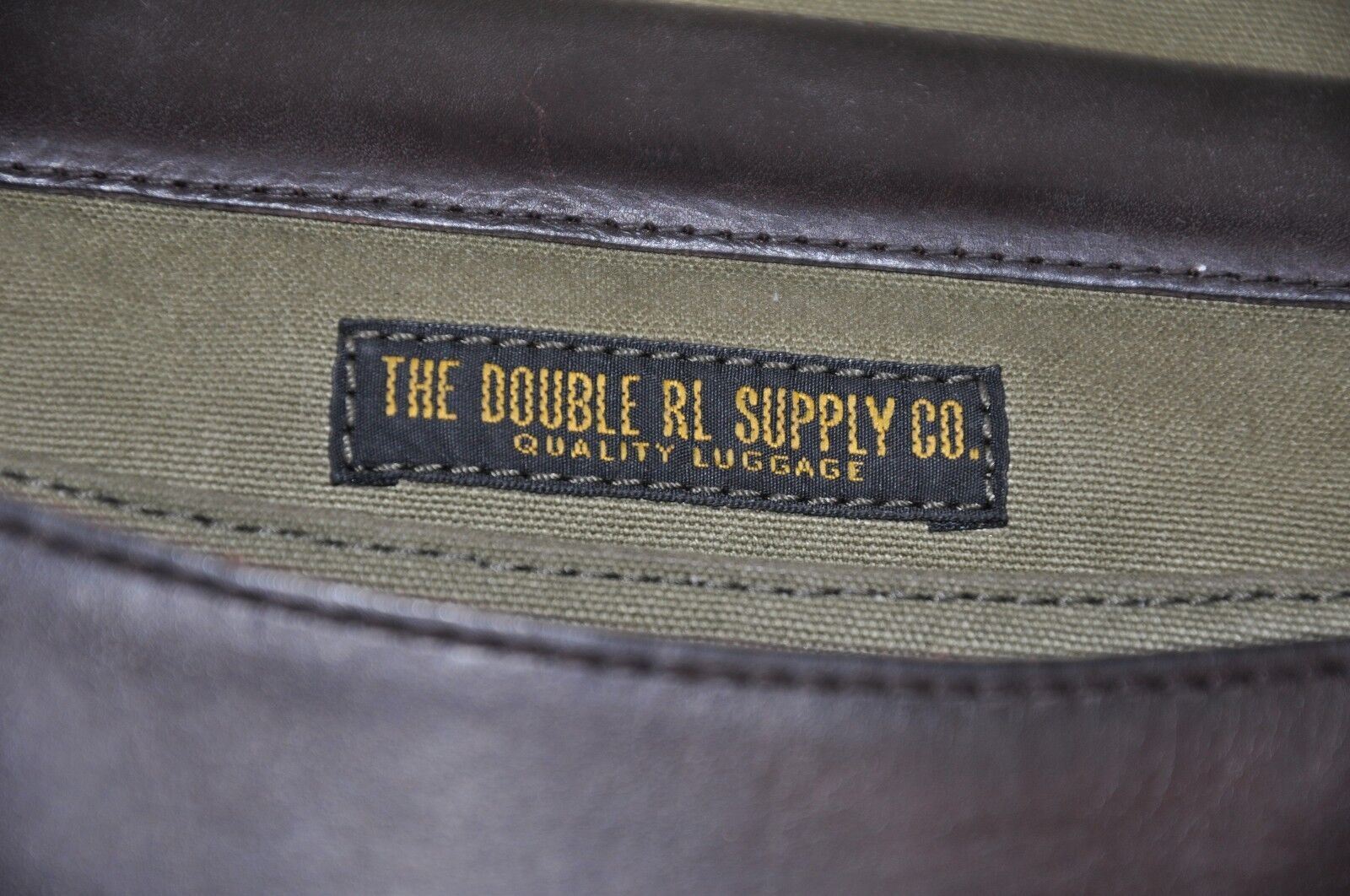 Ralph Lauren RRL Distressed Brown Leather Briefcase Messenger Bag
