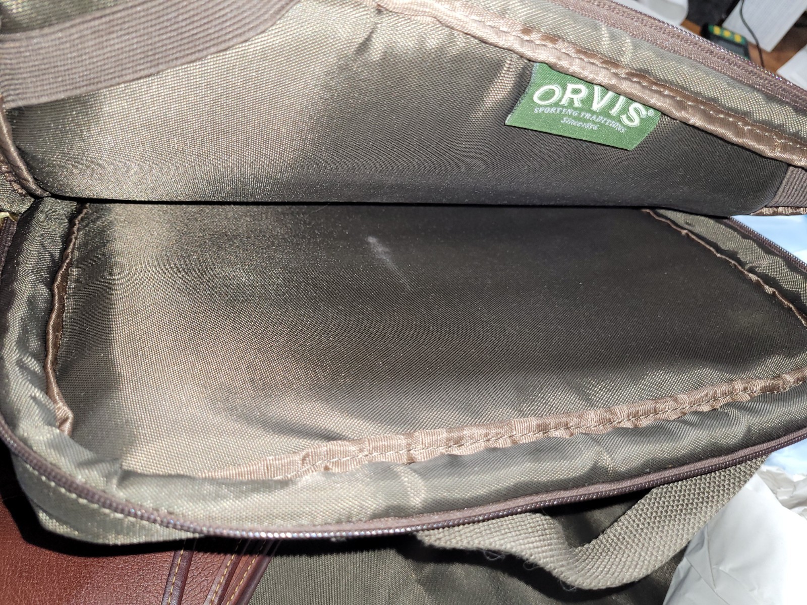 Orvis Leather Briefcase / saddle bag