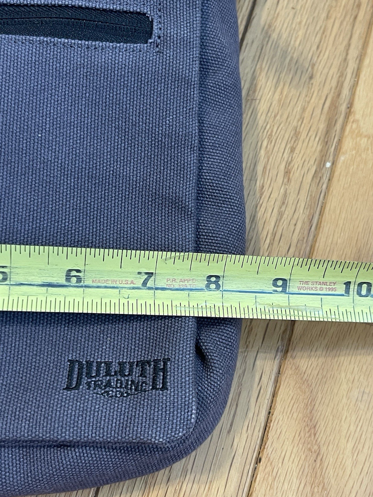 VTG Duluth Trading Co Gray Canvas Crossbody Bag Travel Utility Multi Pocket