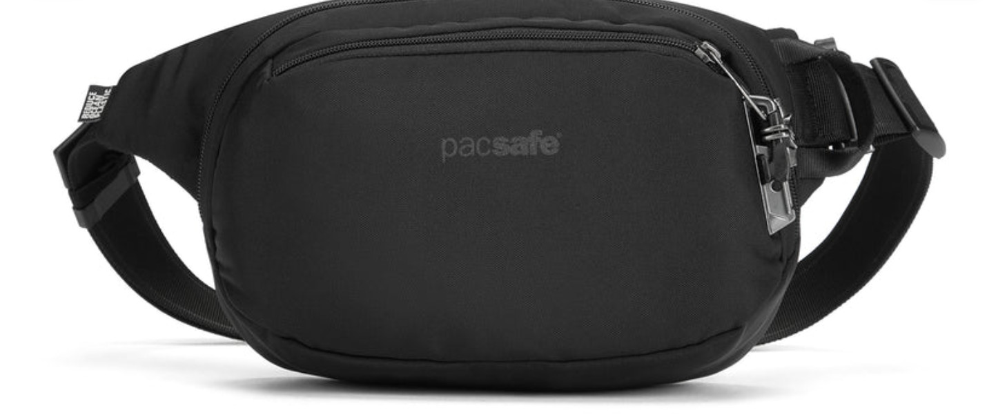 Pacsafe Vibe 100 Anti-Theft Lightweight Hip Pack, Black NWT
