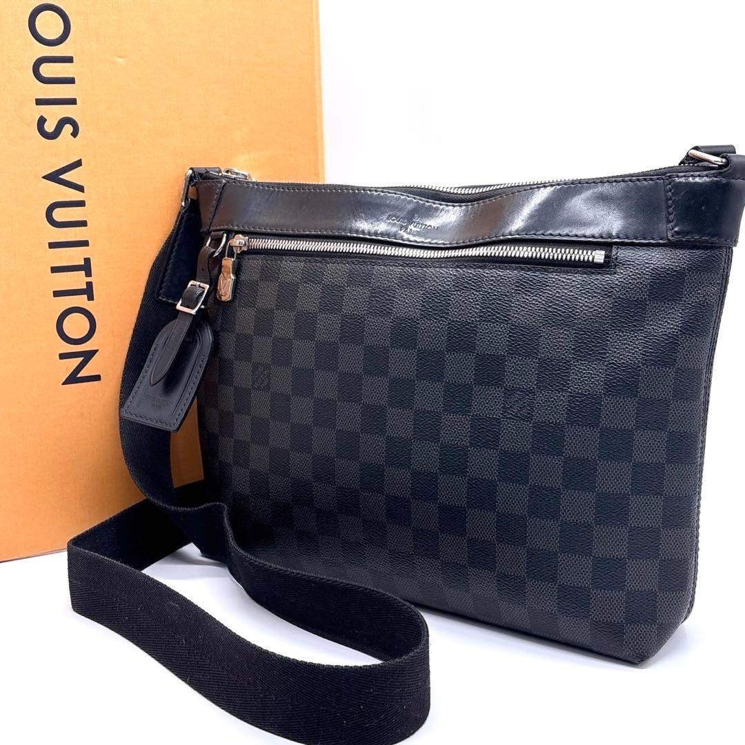 Louis Vuitton Damier Graphite Mick PM Shoulder Bag Handbag Designer 34x23x6cm