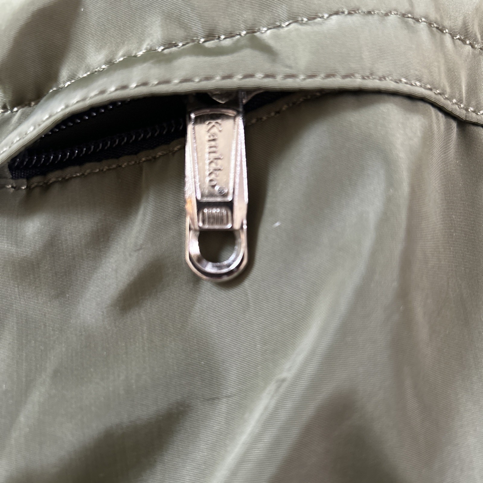 Kaukko Theideman Cinch Top Nylon Back Pack Sack Army Green EUC