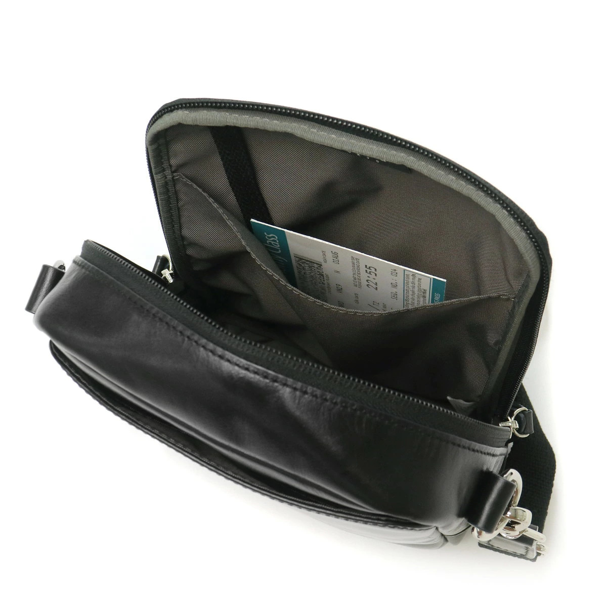 Ultima Tokyo Shoulder Bag, Libero Leather Bag 2-Way Shoulder Black or Brown