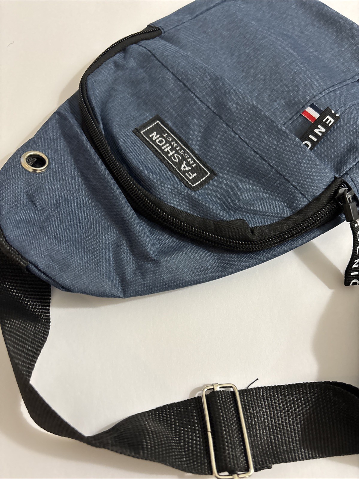 Denim Crossbody Shoulder Bag Adjustable Travel Backpack by Fashion Instinct