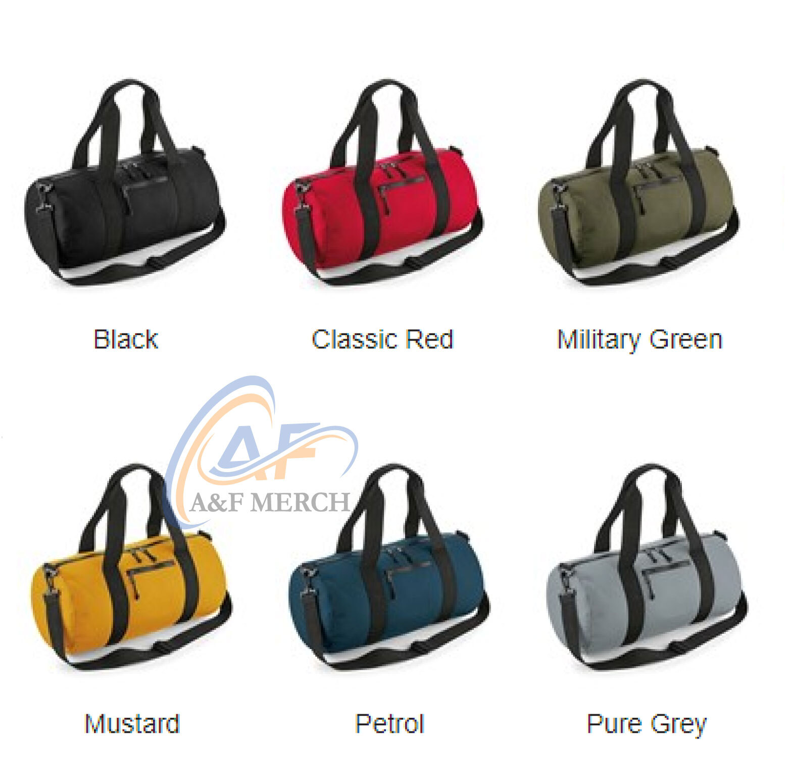 Personalised Custom BagBase Recycled Barrel Bag Gym Duffel Travel Sports BG284