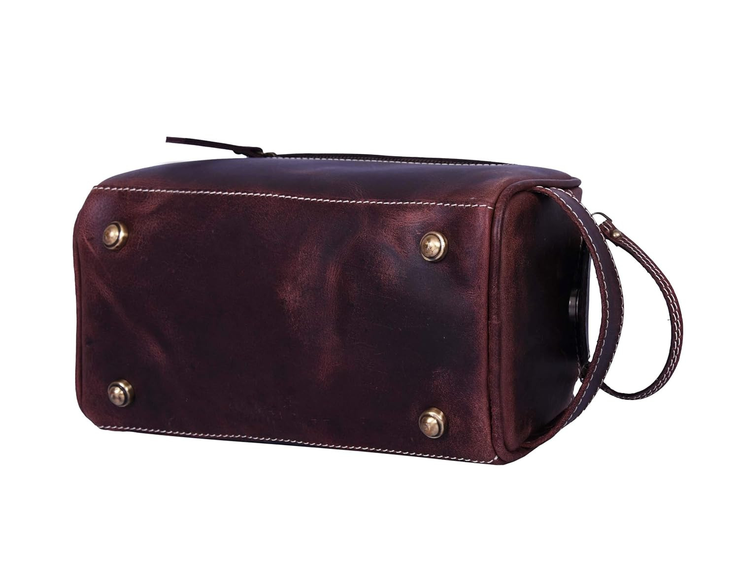 10″ Premium Leather Toiletry Travel Pouch with Waterproof Lining | King-Size Han