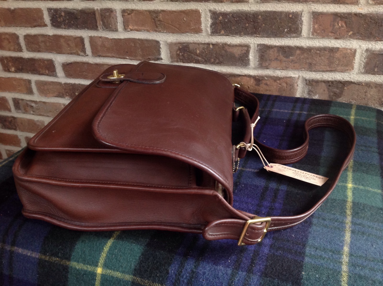 VINTAGE BROWN COACH GLOVE LEATHER MACBOOK BRIEFCASE MESSENGER BAG $R898