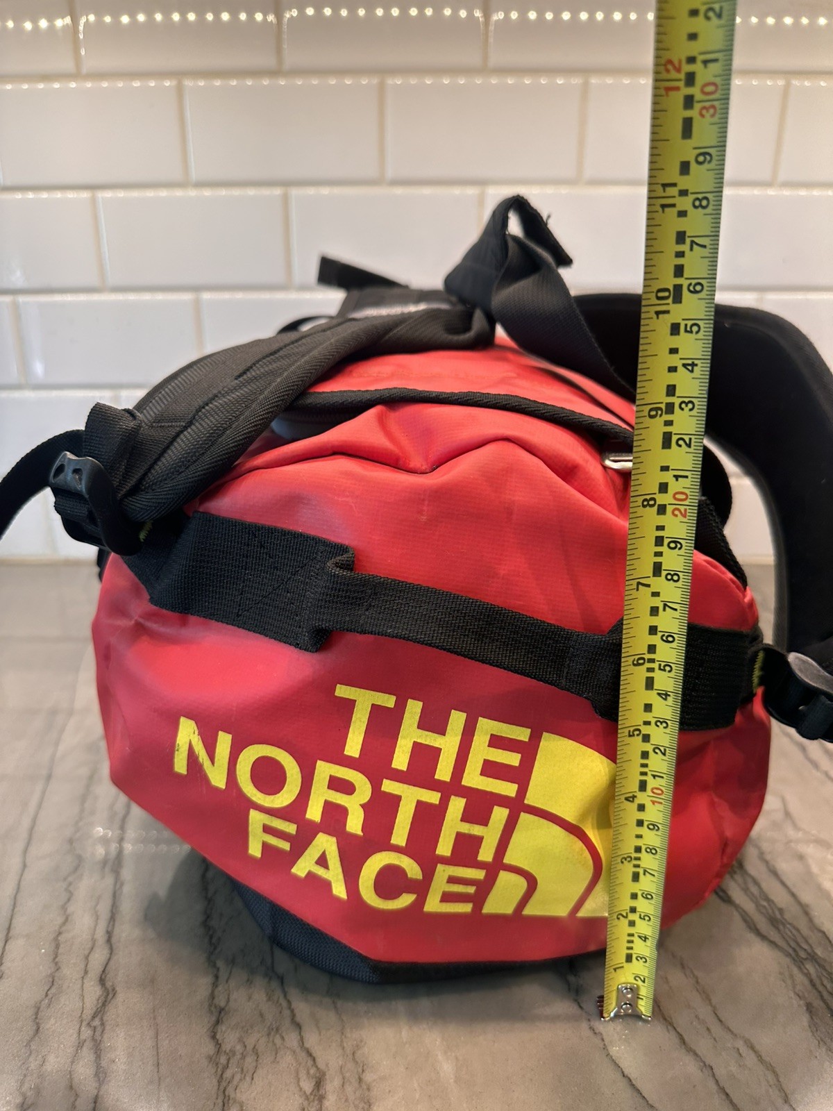 The North Face Base Camp Duffel Bag Small Red, Yellow & Black