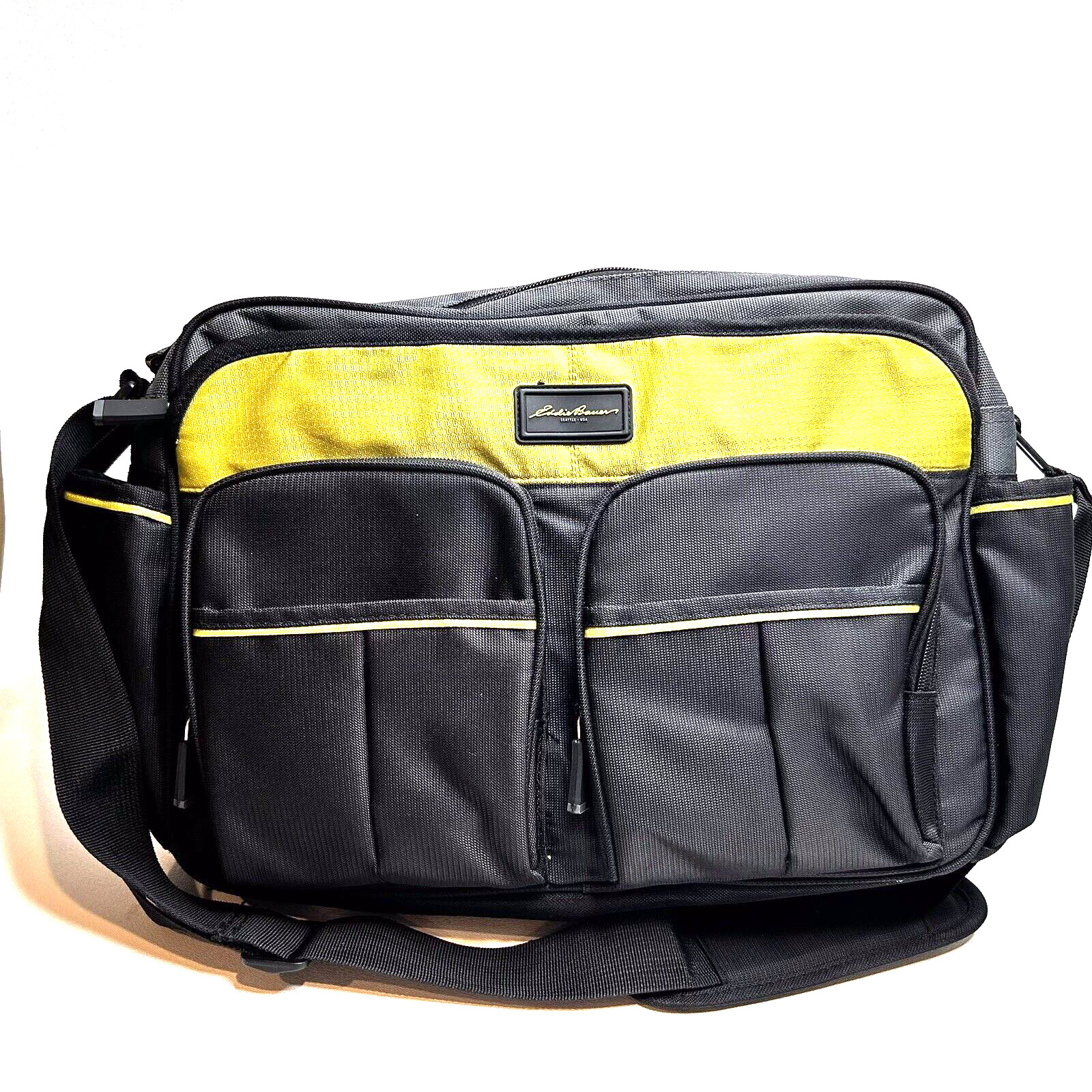 *EDDIE BAUER Water Resistant Bag Green Gray & Black Large