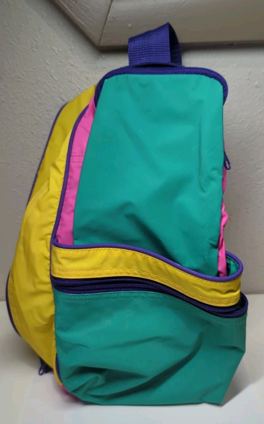Vintage Retro Original Multi Color 80s 90s Shaving Traveling Bag Colorful Rare