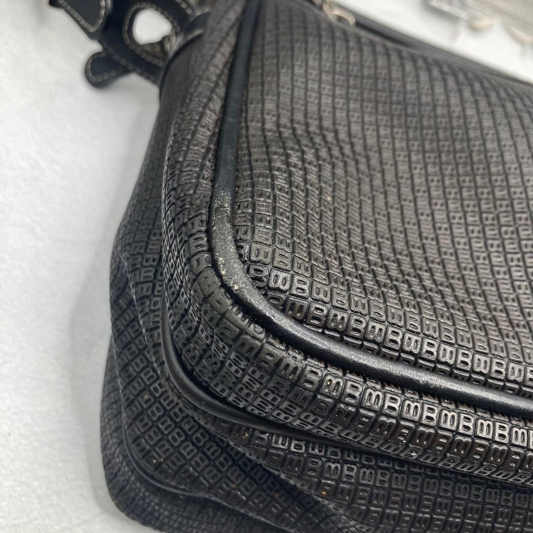 Authentic Bally Logo Shoulder Bag 19cm x 30cm x 12cm Black Used Excellent Condit