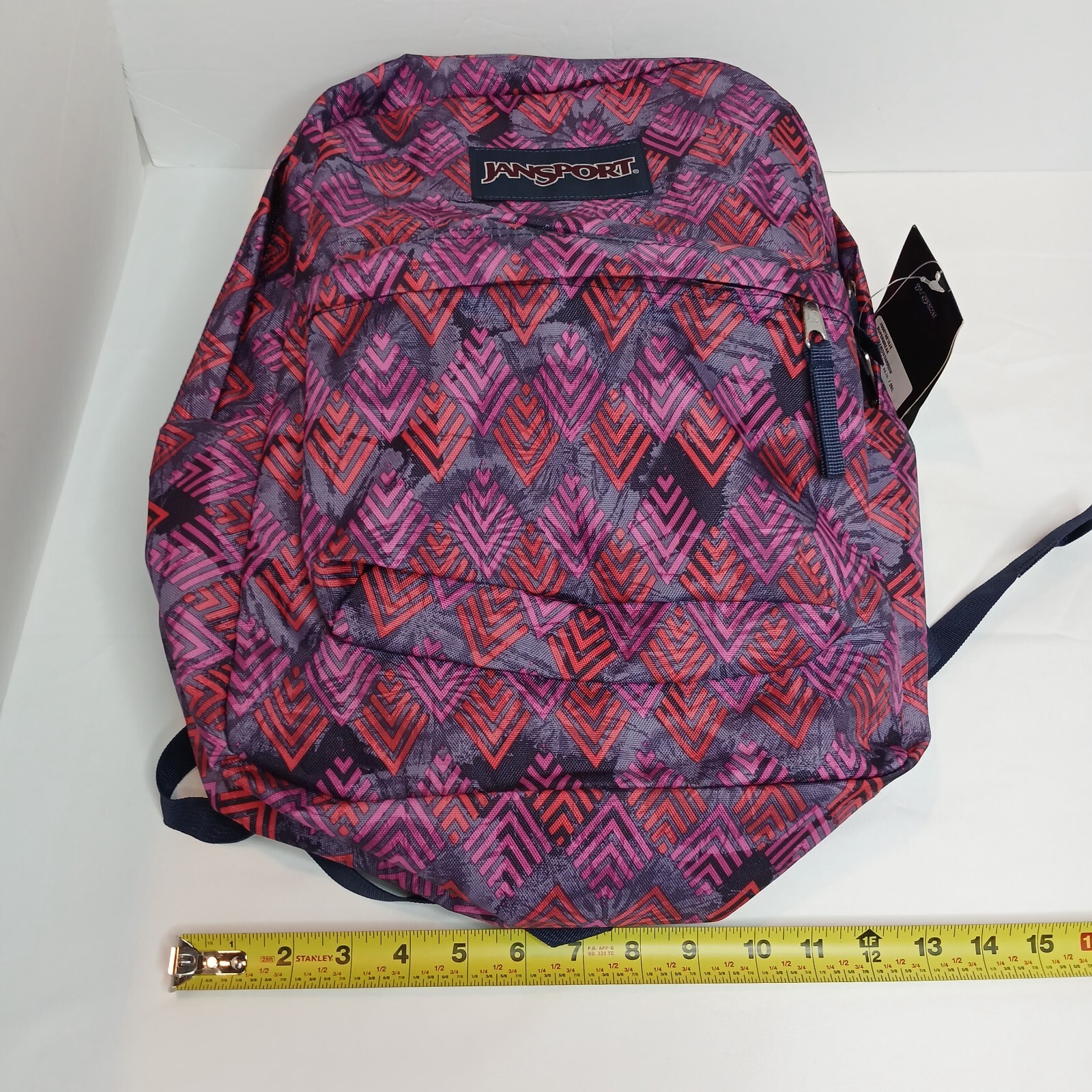 Jansport Superbreak Backpack JS00T501 Diamond Arrow Geometric All Over Print Y2K
