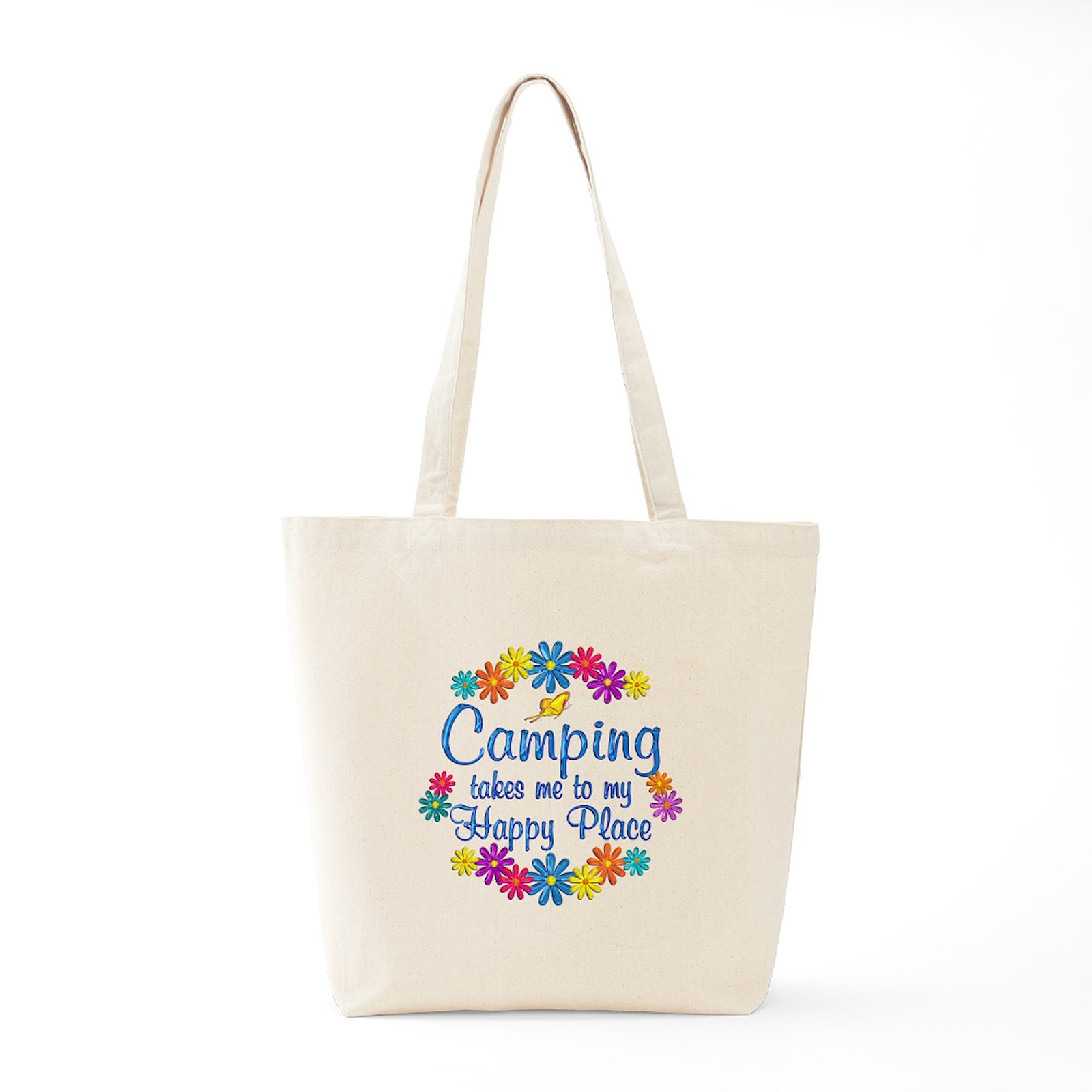 CafePress Camping Happy Place Tote Bag (1306949127)
