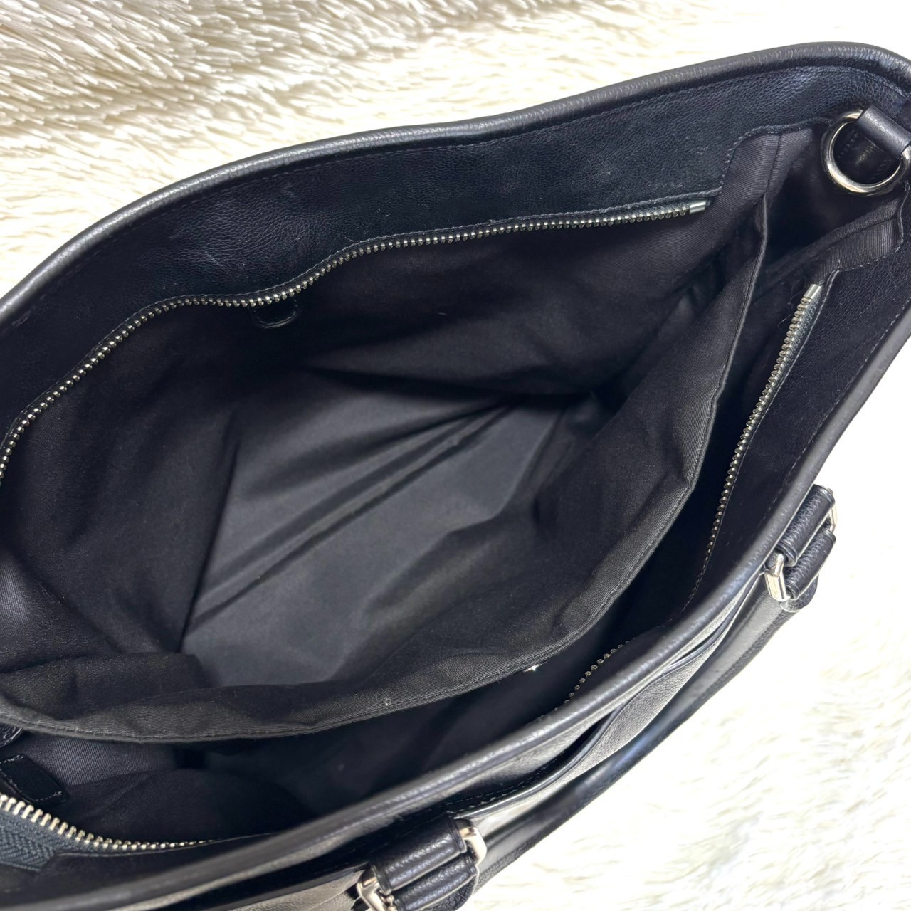 Coach Metropolitan Tote Black Pebble Leather Crossbody Bag F54758 Mens Womens