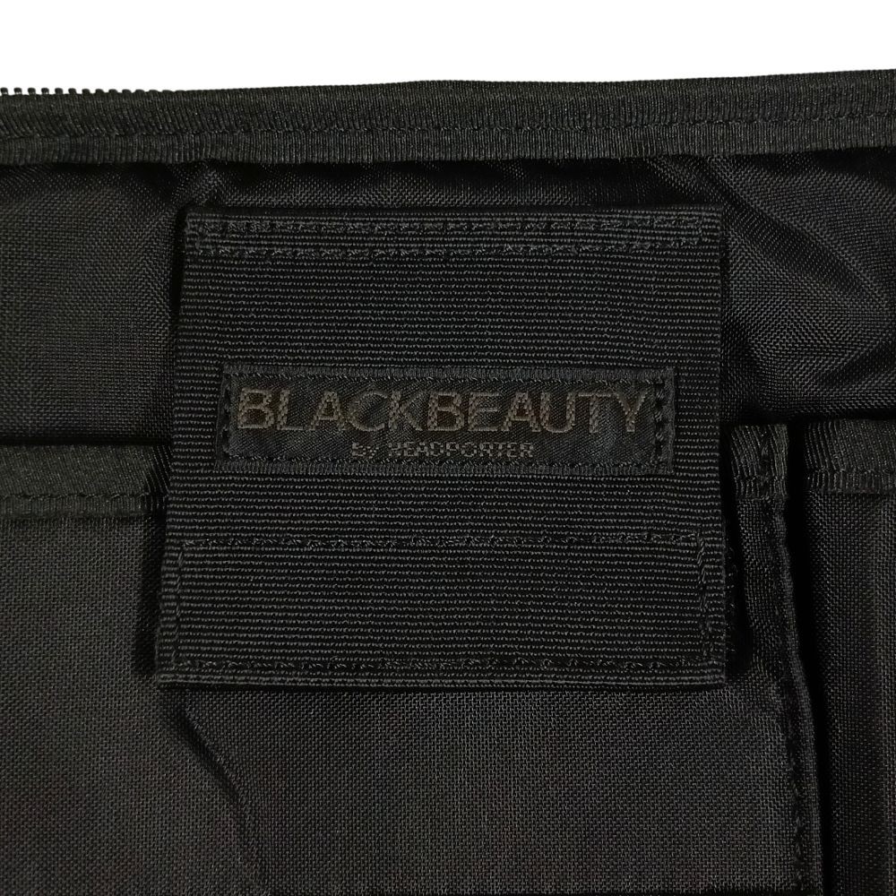 HEAD PORTER BLACKBEAUTY Note Case Clutch Bag Black Genuine 55263 [Used]