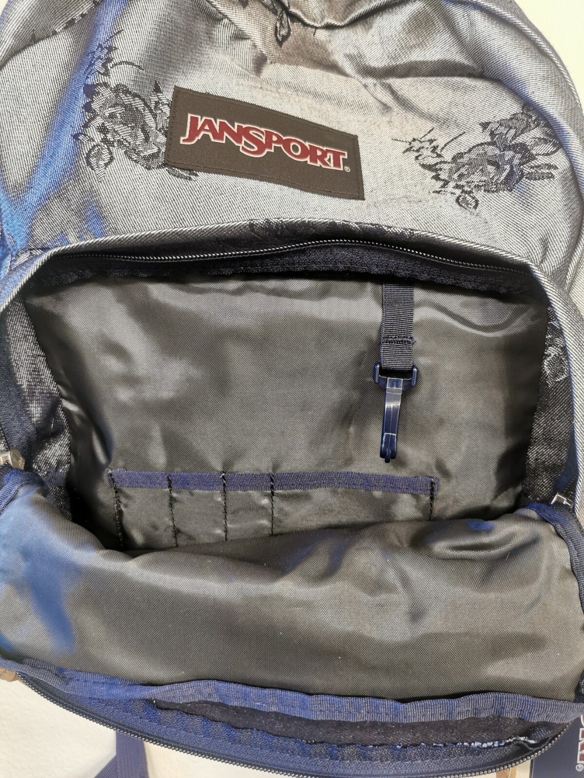 NWT Jansport Backpack Right Pack blue floral With Laptop Sleeve