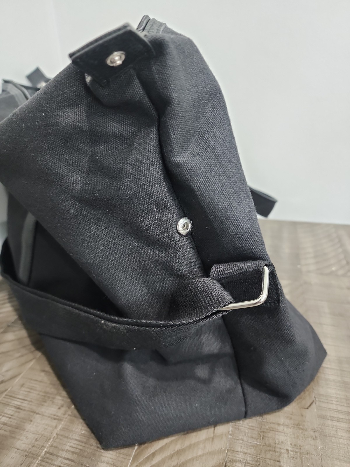 Ralph Lauren Black Duffle Bag • Silver Polo Horse Logo Gym • Travel • Work NWT