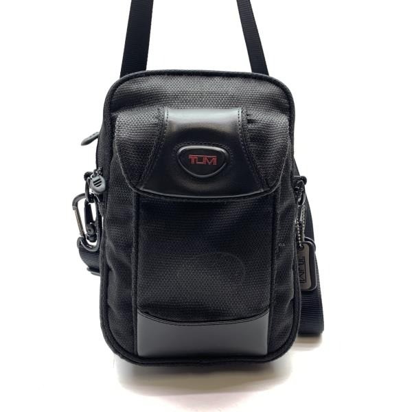 TUMI Camera bag Black Nylon Leather Men Shoulder bag