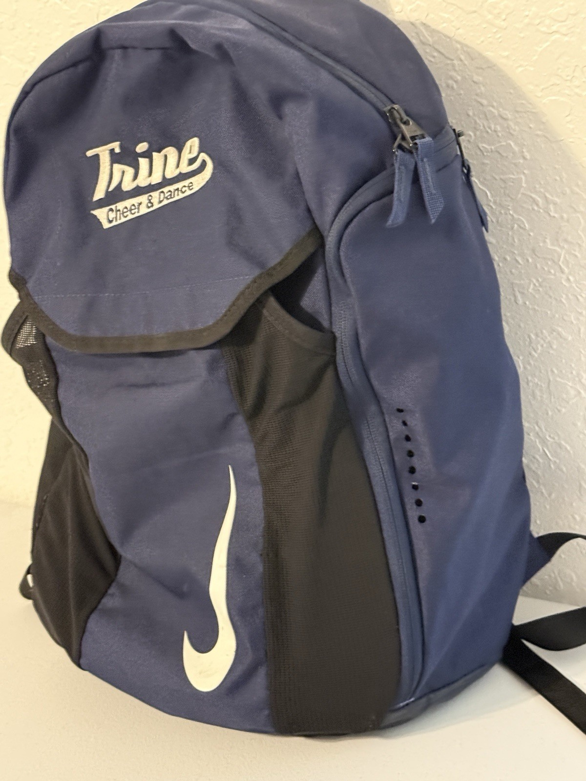 Nike Academy Team Excelsior Navy Blue Blk Backpack Sports Vented Bottle Pockets