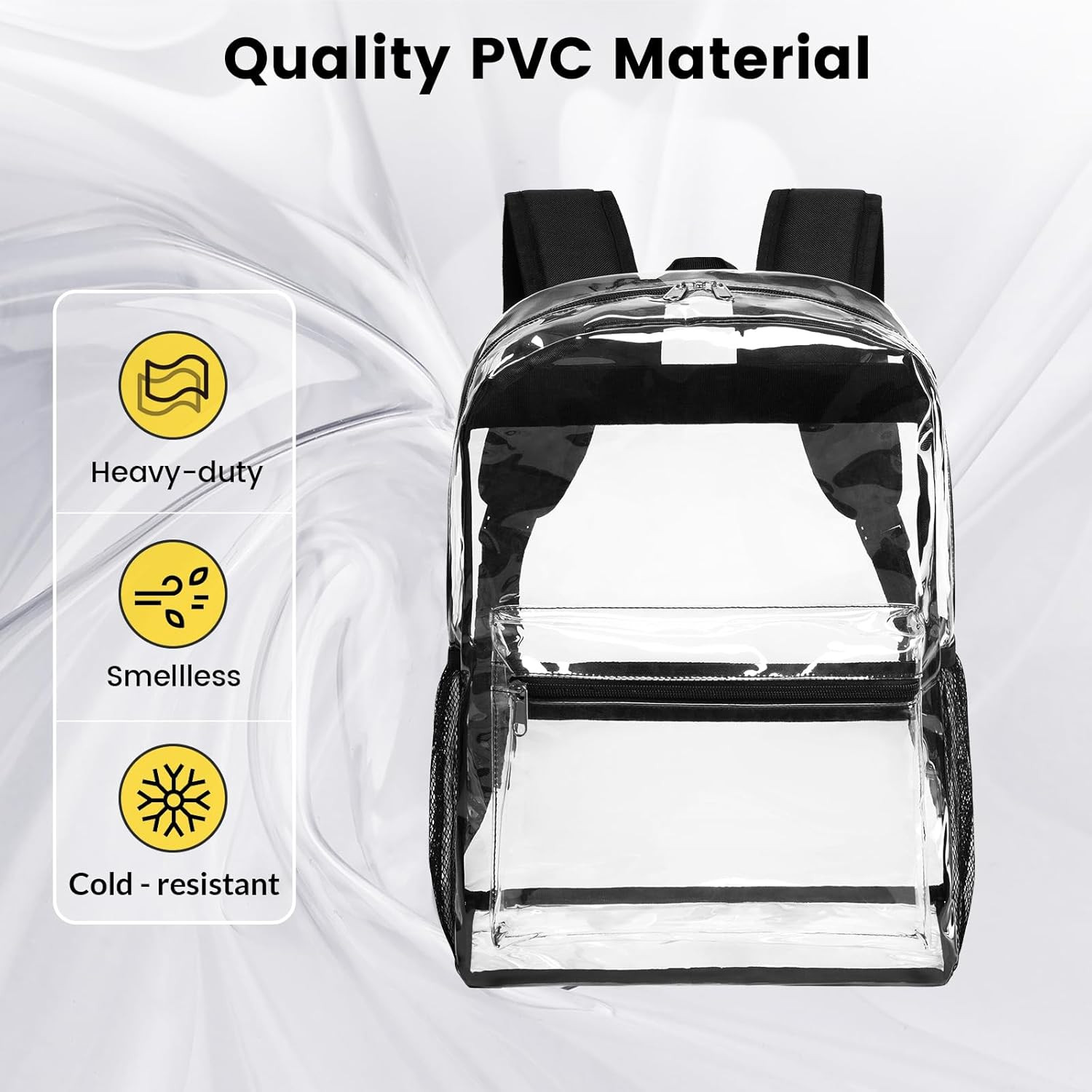 Heavy Duty Clear Backpack – Large Clear Backpacks for School See through Backpac