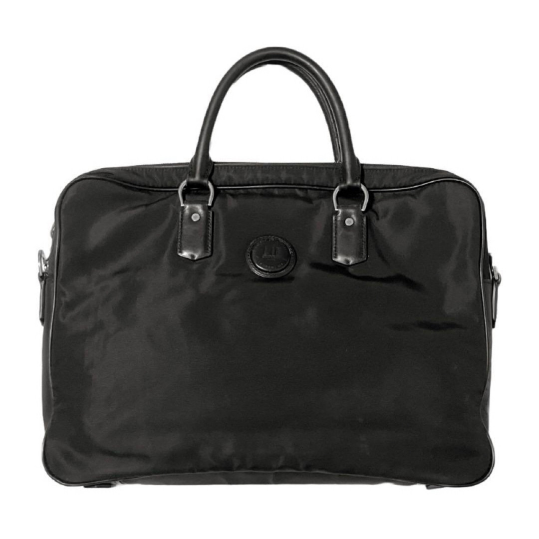 Dunhill Business bag A4 storage briefcase for men black leather nylon 28×40×7cm